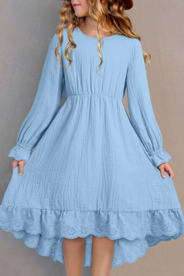 Beau Blue Girl's Cotton Casual Dress TZ61784-P804