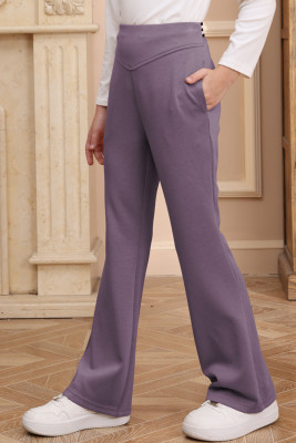 Valerian Girls' knitted high waist pants TZ77104-P308