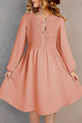 Dusty Pink Girl's smocked dress TZ61778-P9010