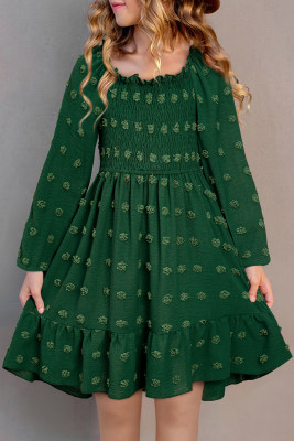 Blackish Green Girls' dresses TZ61779-P309
