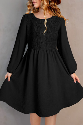 Black Girl's smocked dress TZ61778-P2