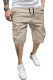 JMIERR Mens Casual Cotton Twill Cargo Shorts Drawstring Classic Chino Stretch Short with 6 Pockets