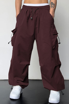 Burgundy cargo pants MC771157-P503