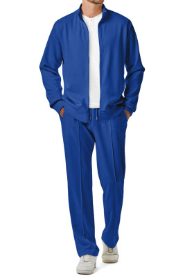 JMIERR Men's Sweatsuit Tracksuit 2 Piece Set Full Zip Casual Jogging Suits with Jogger Jackets and Pants Warm Up OutfitsDark Blue se't MC62243-P5