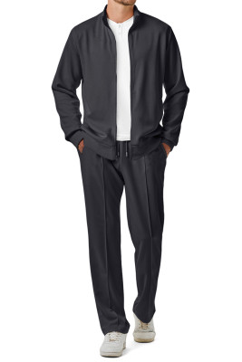 JMIERR Men's Sweatsuit Tracksuit 2 Piece Set Full Zip Casual Jogging Suits with Jogger Jackets and Pants Warm Up OutfitsDark Grey se't MC62243-P2011
