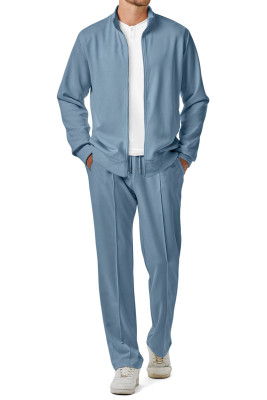 JMIERR Men's Sweatsuit Tracksuit 2 Piece Set Full Zip Casual Jogging Suits with Jogger Jackets and Pants Warm Up OutfitsSky Blue se't MC62243-P205