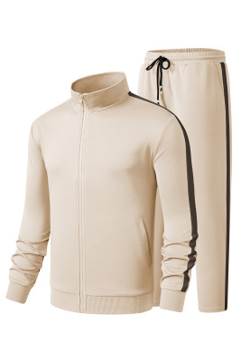 JMIERR Men's Track Suits Sweatsuits 2 Piece Full Zip Sports Outfits Set Sweatshirt and Joggers SweatpantsApricot Men's Tracksuits MC62224-P18