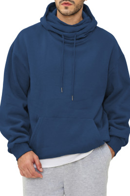 JMIERR Men’s Fleece Hoodie Pullover with Kangaroo Pocket Warm Hoodies with Pull-Up Neck Coverage for Fall Winter MC253943-P905
