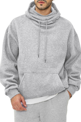 JMIERR Men’s Fleece Hoodie Pullover with Kangaroo Pocket Warm Hoodies with Pull-Up Neck Coverage for Fall Winter MC253943-P3011
