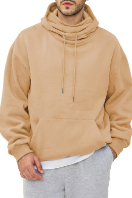 JMIERR Men’s Fleece Hoodie Pullover with Kangaroo Pocket Warm Hoodies with Pull-Up Neck Coverage for Fall Winter MC253943-P18