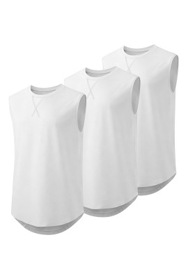 JMIERR Mens 3 Pack Muscle Cotton Tank Top Hipster Hip Hop Longline Crewneck Sleeveless Shirts MC256445-P122