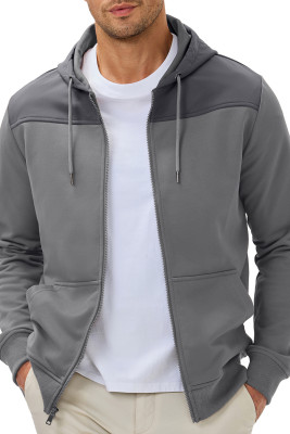 JMIERR Men Hoodie Zip Up Casual Drawstring Hooded Jacket with Pockets Workout Hiking Sweatshirt MC253848-P11