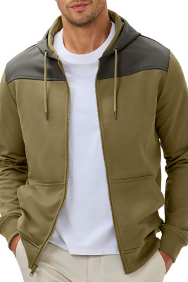 JMIERR Men Hoodie Zip Up Casual Drawstring Hooded Jacket with Pockets Workout Hiking Sweatshirt MC253848-P609