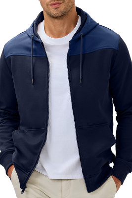 JMIERR Men Hoodie Zip Up Casual Drawstring Hooded Jacket with Pockets Workout Hiking Sweatshirt MC253848-P605