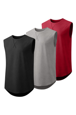 JMIERR Mens 3 Pack Muscle Cotton Tank Top Hipster Hip Hop Longline Crewneck Sleeveless Shirts MC256445-P322
