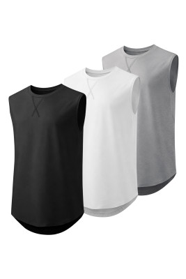 JMIERR Mens 3 Pack Muscle Cotton Tank Top Hipster Hip Hop Longline Crewneck Sleeveless Shirts MC256445-P1122