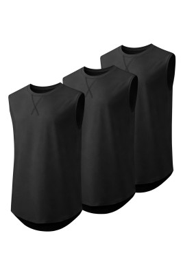 JMIERR Mens 3 Pack Muscle Cotton Tank Top Hipster Hip Hop Longline Crewneck Sleeveless Shirts MC256445-P222