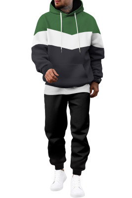 JMIERR Men's Hoodie Tracksuit 2 Pieces Set Novelty Color Block Pullover Fleece Hoodies Long Sleeve Casual Sweatshirt MC62231-P209