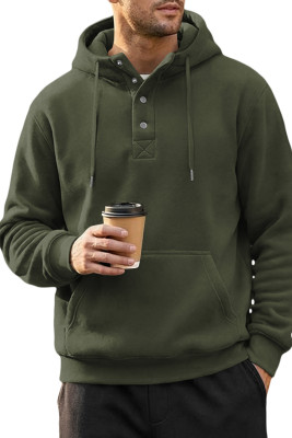 JMIERR Mens Casual Hoodie Pullover Quarter Button Drawstring Fleece Fall Winter Shirts with Pocket MC253931-P1609