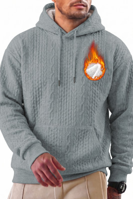 JMIERR Men's Sherpa Lined Textured Sweatshirts with Pocket MC253855-P11