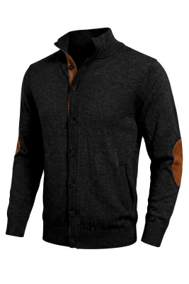 JMIERR Men's Stand Collar Knit Button Up Cardigan Sweater MC27205-P2