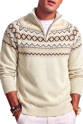 JMIERR Men's Quarter Zip Pullover Lightweight Mock Neck Knitted Sweater 2026 Fall Sweaters MC27361-P1