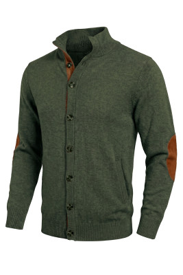 JMIERR Men's Stand Collar Knit Button Up Cardigan Sweater MC27205-P2909