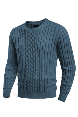 JMIERR Men's Crewneck Cable Knit Pullover Sweater MC276064-P905