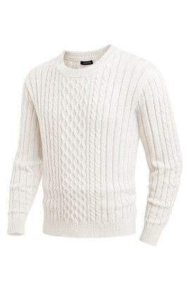 JMIERR Men's Crewneck Cable Knit Pullover Sweater MC276064-P1
