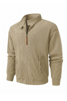 JMIERR Men's Classic Stand Collar Jackets Zip-Up Casual Jacket Lightweight Outerwear for 2026 Spring Fall with Pockets MC851580-P16