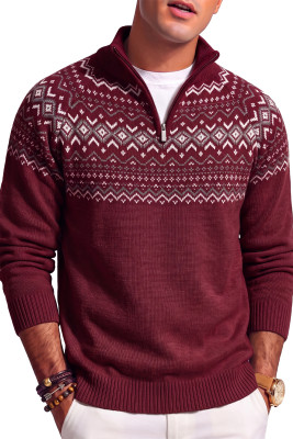 JMIERR Men's Quarter Zip Pullover Lightweight Mock Neck Knitted Sweater 2026 Fall Sweaters MC27361-P503