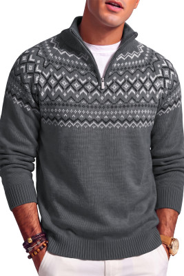 JMIERR Men's Quarter Zip Pullover Lightweight Mock Neck Knitted Sweater 2026 Fall Sweaters MC27361-P11