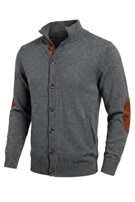 JMIERR Men's Stand Collar Knit Button Up Cardigan Sweater MC27205-P2011