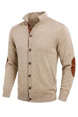 JMIERR Men's Stand Collar Knit Button Up Cardigan Sweater MC27205-P5016