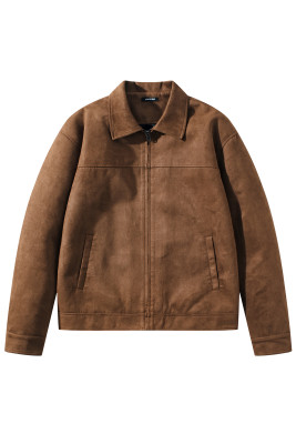 JMIERR Men's Faux Suede Jacket Casual Full Zip Coat MC851571-P17