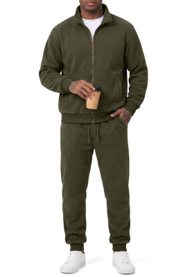 JMIERR Men's Track Suits Sweatsuits 2 Piece Full Zip Sports Outfits Set Fuzzy Fleece Sweatshirt and Joggers Sweatpants Sweatsuit Four Leaf Clover set MC62283-P2909