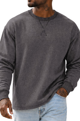 JMIERR Men's Acid Washed Long Sleeve Cotton T Shirt Muscle Vintage Crew Neck Casual Workout Basic Tee MC2522330-P3011