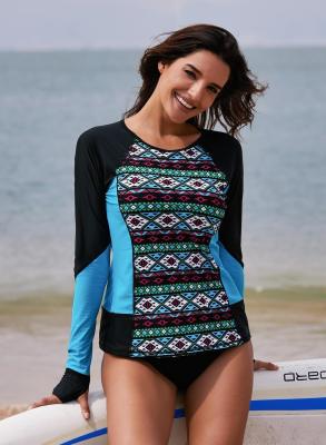 Multicolor Color Block Rashguard Top LC410973-22