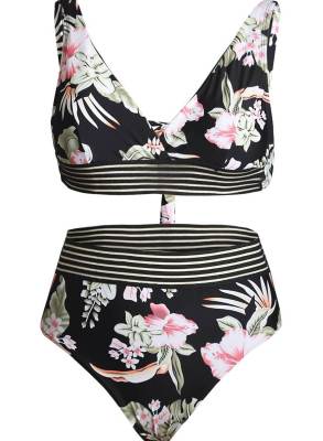 Tropical Printed Tie Back Bikini LC411317-2