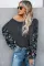 Asvivid Womens Floral Print Off the Shoulder Tops V Neck Waffle Knit Shirt Tunic Shirt Blouses