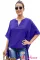 Asvivid Womens Solid V-Neck Bell Short Sleeve High Low Tunic Tops Chiffon T-Shirt Blouse S-2XL