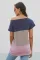 Asvivid Womens Off the Shoulder Color Block Short Sleeve Twist Knot Blouse T-Shirt Tops