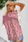 Asvivid Womens Boho Floral Printed V Neck Bell Short Sleeve Summer Shirt Loose Tops and Blouses