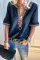 Asvivid Womens Boho Embroidered V Neck Short Sleeve Summer Shirt Blouses Tops S-2XL