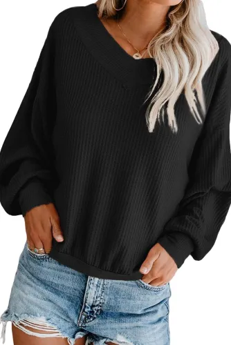 Asvivid Womens Off the Shoulder Sweater Batwing Sleeve Oversized Knit Pullover Sweater Tops