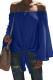 Asvivid Womens Fall Off the Shoulder Tops Solid Bell Long Sleeve Tie Knot Loose Tops and Blouses