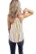 Asvivid Womens Casual Halter Tank Tops Striped Summer Chiffon Sleeveless Loose Camis Shirt Blouses S-2XL