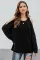 Asvivid Womens Cut Out Cold Shoulder Pullover Sweater Plain Ribbed Knit Jumper Sweater Tops