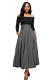 Asvivid Women's High Waist Pleated A Line Long Skirt Front Slit Belted Maxi Skirt S-XXL
