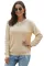 ivid Womens V Neck Lace Patchwork Long Sleeve Loose Knit Sweater Pullover Jumper Tops